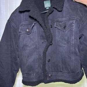 Wild Fable Black Cropped Jean Jacket